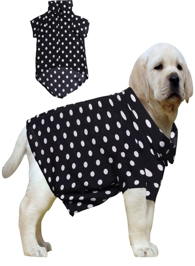 Western Era Cotton Printed Breathable Basic Vest Dog Shirt, Super Soft Shirt, Cute Lightweight Thin Shirt for Your Furries, Ultra Comfort Dog Apparel (Polka Black) (Large - 20inch) - Image 1